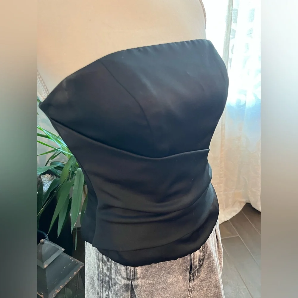 Vintage Mori lee corset with rhinestone detail and ruching 90s - Picture 2 of 14